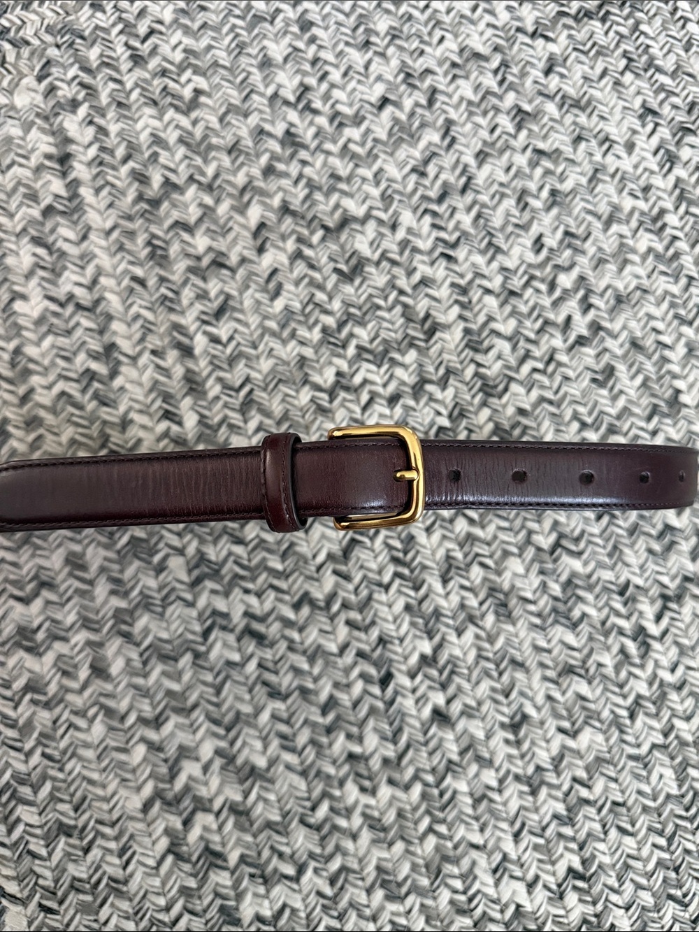 Essential Solid Brass Leather Belt - Picture 6 of 8